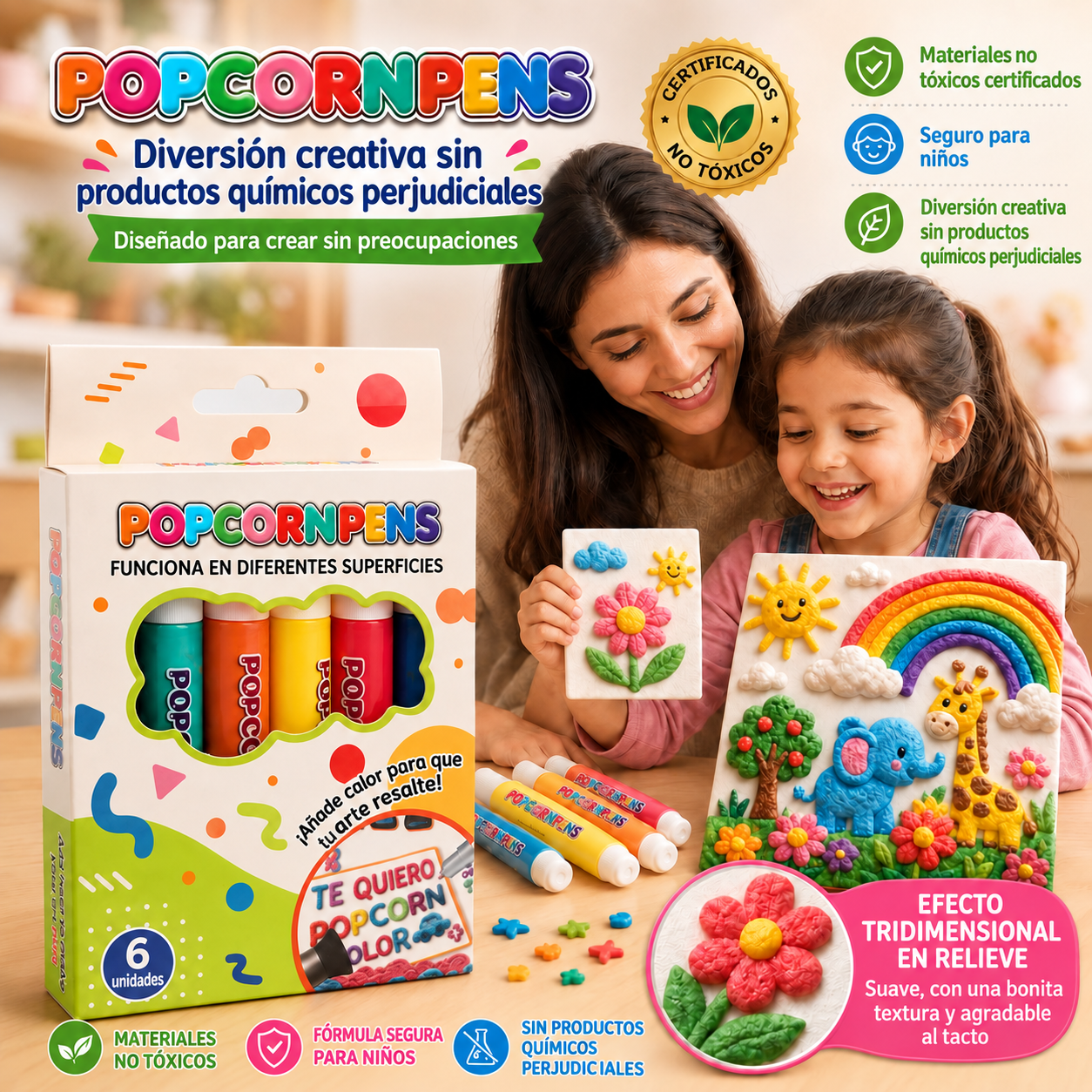 Diversión creativa con materiales seguros y no tóxicos