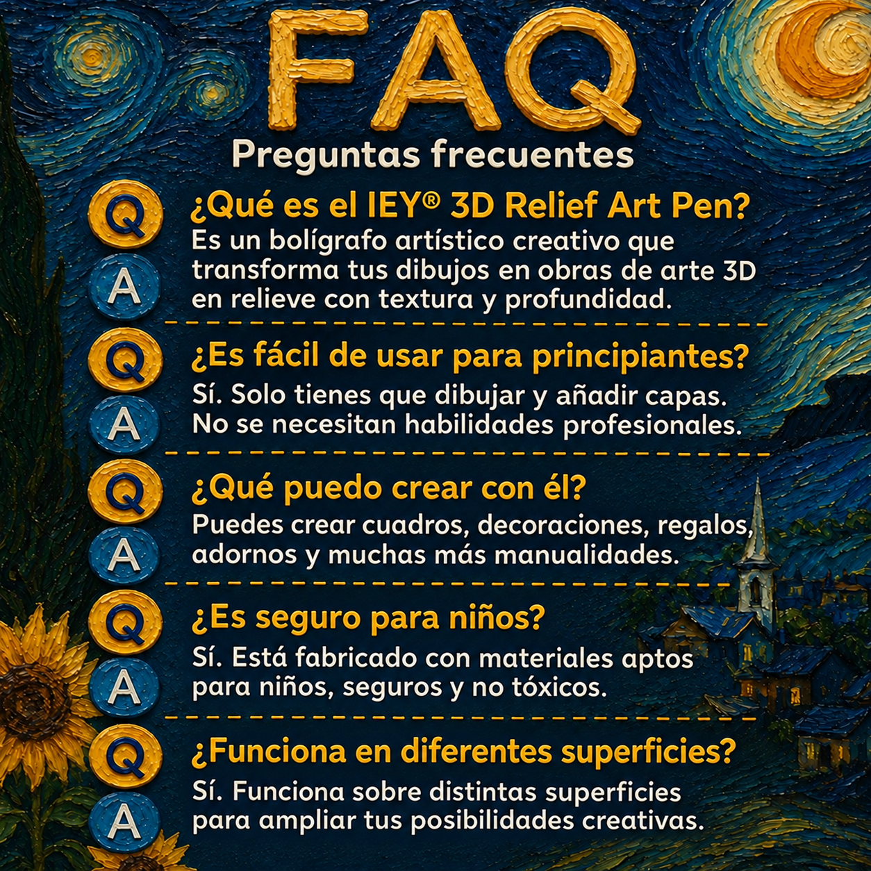 Preguntas frecuentes sobre IEY 3D Relief Art Pen